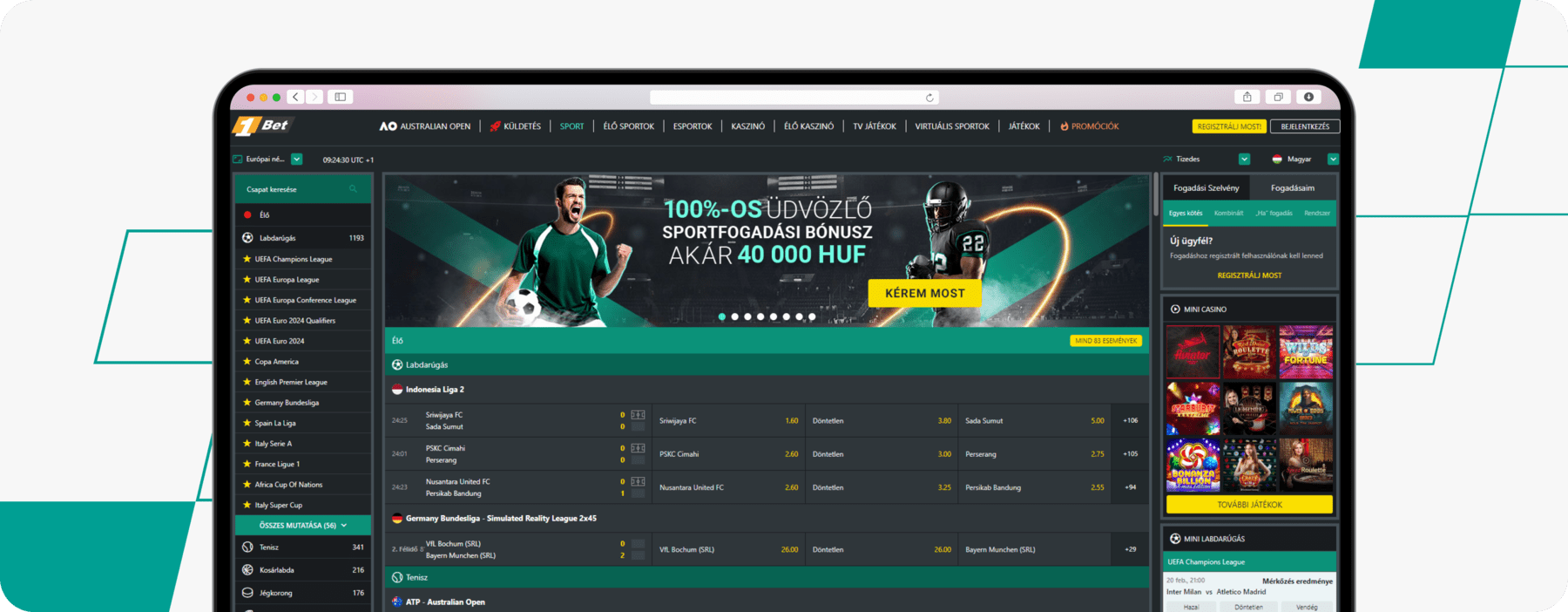 1bet hungary homepage screenshot