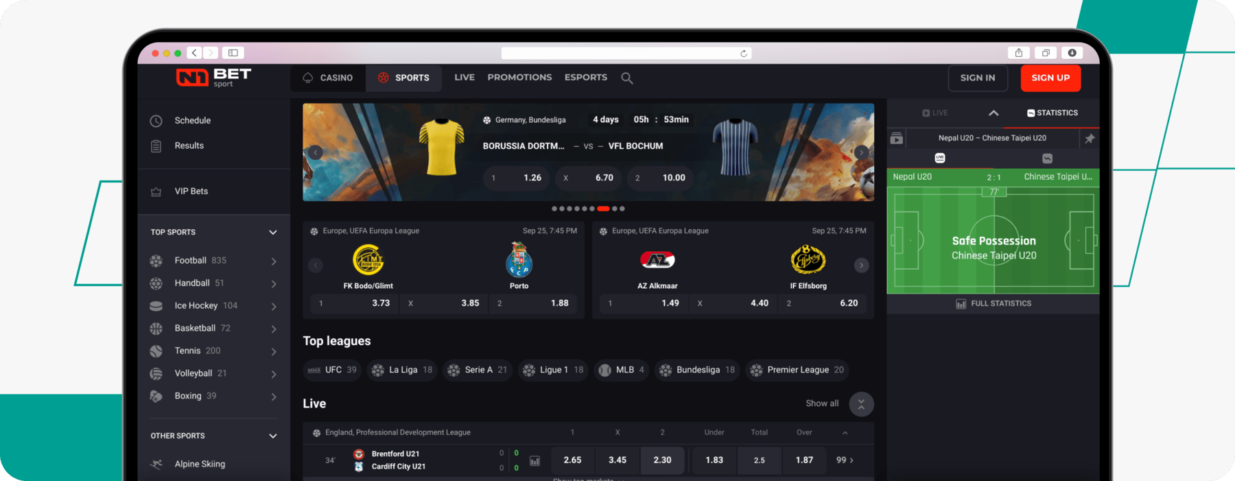 n1bet germany homepage screenshot