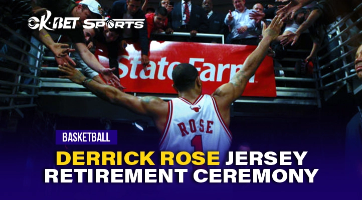 Derrick Rose a basketball player high five his fans