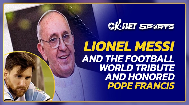 image of two great person in the world messi and pope francis